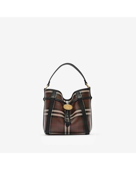 Burberry Black Mini Check Bucket Bag
