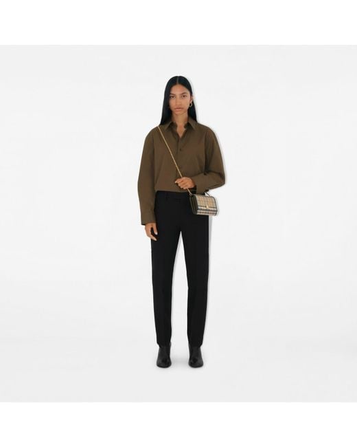 Burberry Natural Check Chain Strap Wallet