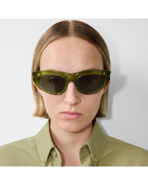 Burberry Green Classic Oval Sunglasses