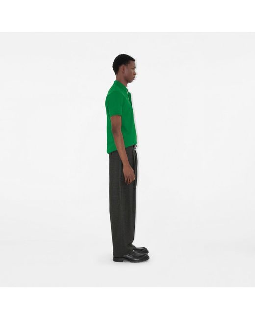 Burberry Cotton Polo Shirt in Green für Herren