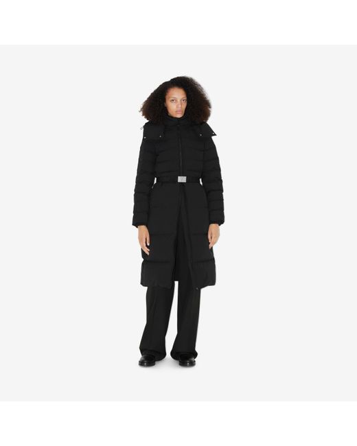 Burberry Black Belted Puffer Coat