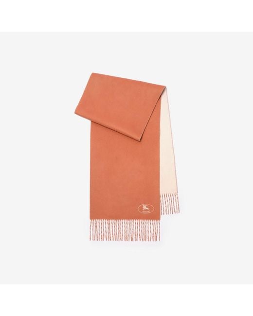 Burberry Orange Knight Cashmere Scarf