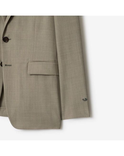Burberry Gray Wool Tailored Jacket for men