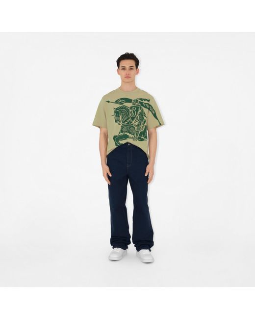 Burberry Green Ekd Cotton T-shirt for men