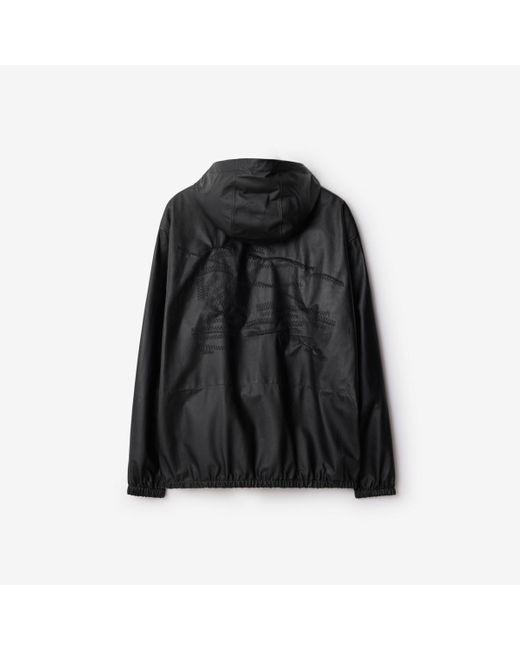 Burberry Black Ekd Leather Jacket for men