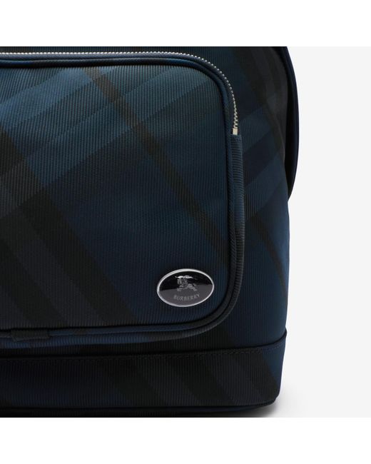 Burberry Blue Grid Backpack for men