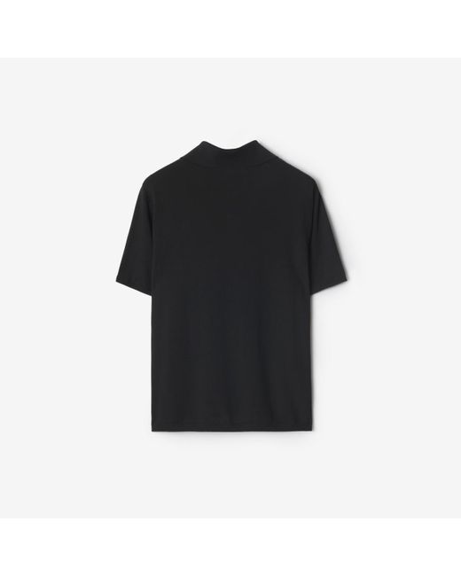 Burberry Black Wool Polo Shirt for men