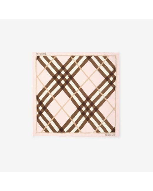 Burberry Multicolor Watercolour Check Silk Scarf