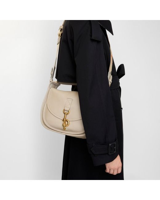Burberry Natural Small B Clip Messenger Bag