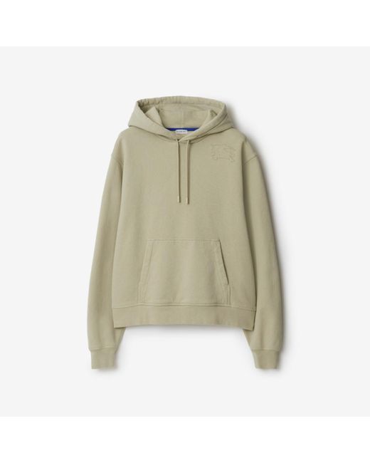 Burberry Green Cotton Hoodie for men