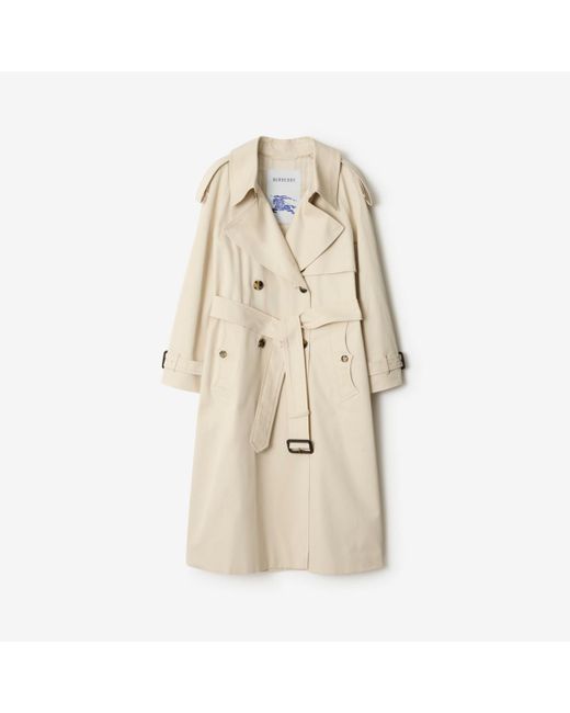 Burberry Natural Long Gabardine Fitzrovia Trench Coat