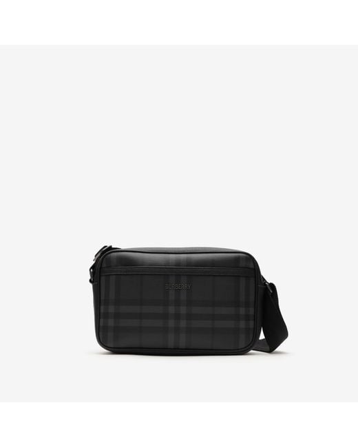 Burberry Black City Check Crossbody Bag for men