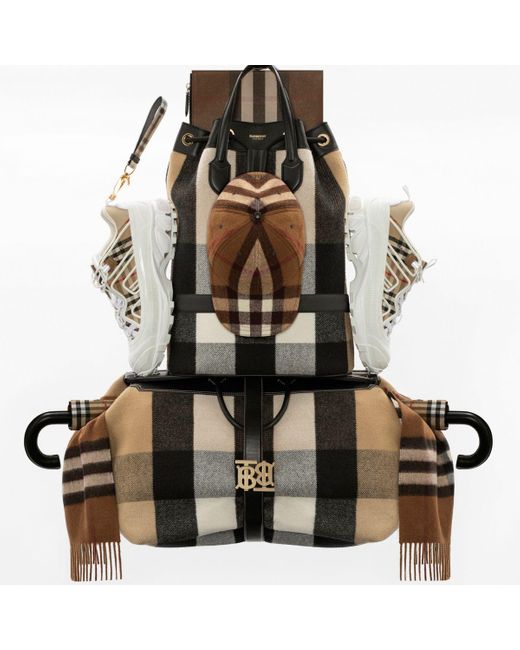 Écharpe classique en cachemire check Cachemire Burberry en coloris Marron -  Lyst