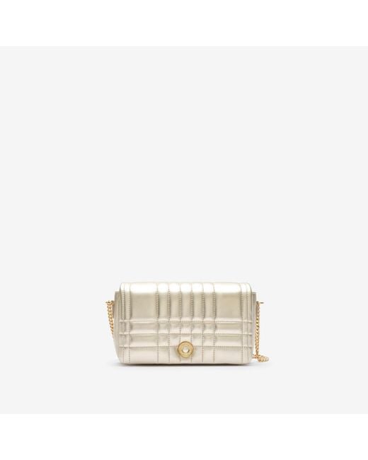 Burberry Natural Quilted Leather Crossbody Bag