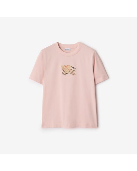 Ekd Check Cotton T-Shirt Burberry en coloris Pink