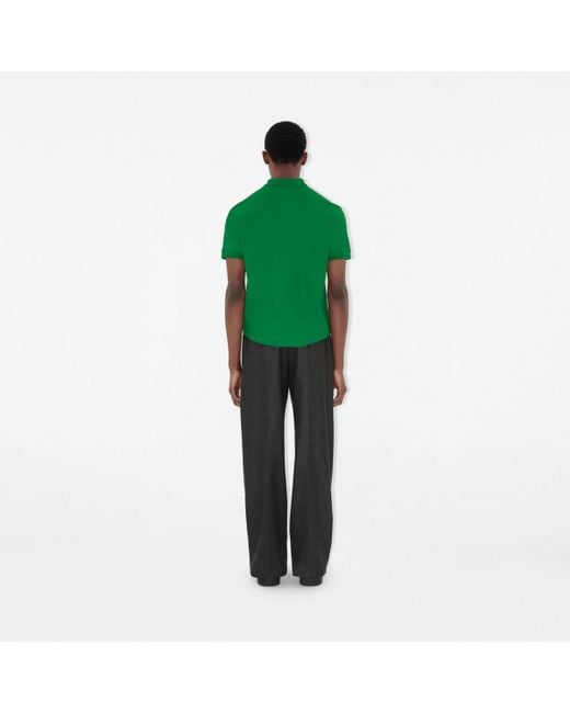 Burberry Cotton Polo Shirt in Green für Herren