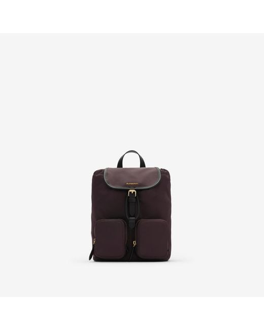 Burberry Purple Mini Nylon Backpack
