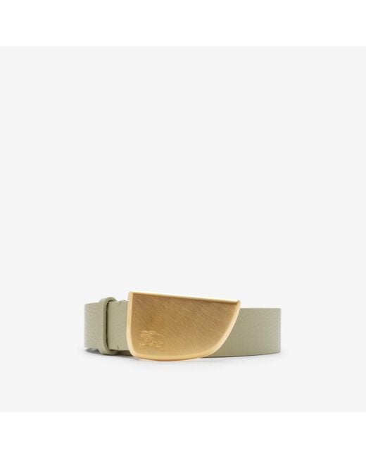 Burberry Natural Leather Shield Belt