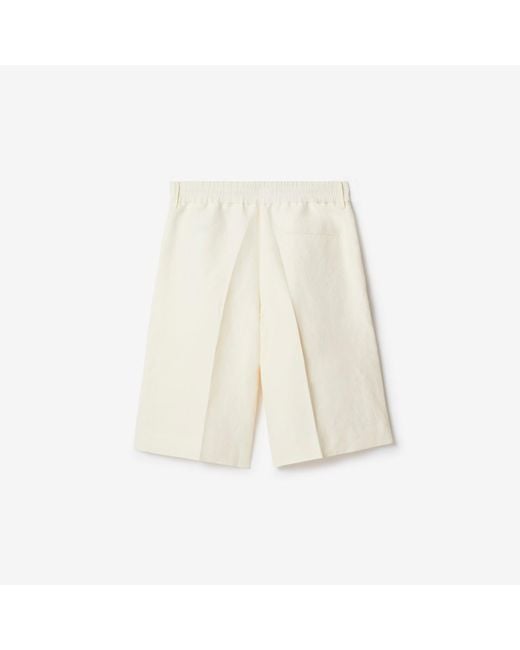 Burberry Elegante Canvas-Shorts in Natural für Herren