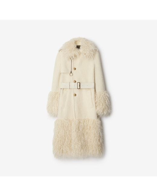 Burberry Natural Long Corduroy Trench Coat