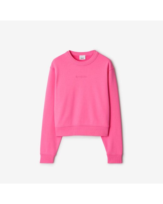 Burberry Pink Cotton Sweatshirt