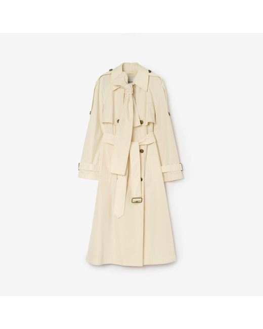 Burberry Natural Long Canvas Trerose Trench Coat
