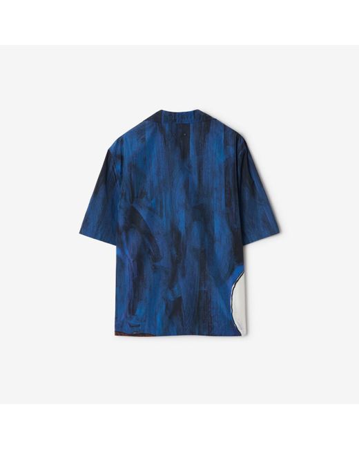 Burberry Blue Swan Nylon Shirt for men