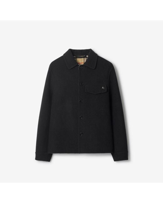 Burberry Wool Overshirt in Black für Herren