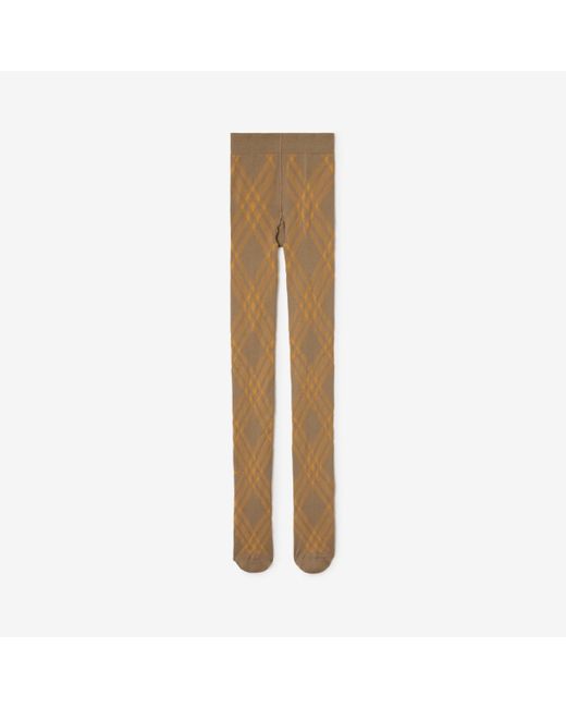 Burberry Natural Check Wool Blend Tights