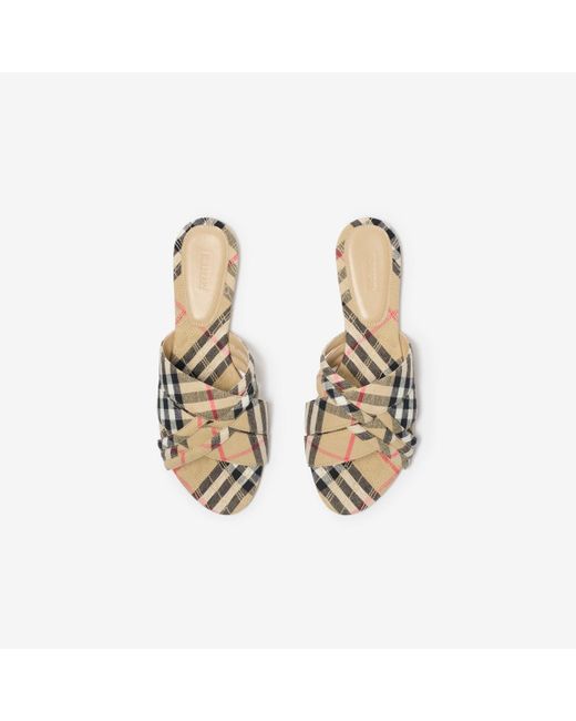 Burberry Multicolor Check Cabana Slides