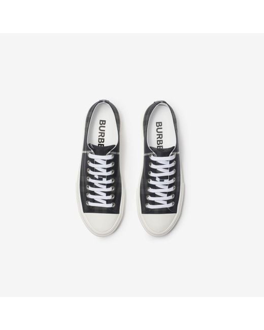 Burberry White Check Sneakers for men
