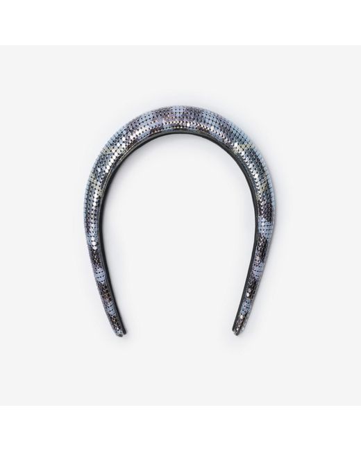 Burberry Blue Check Mesh Headband