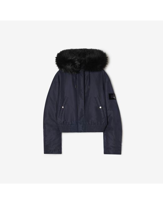Burberry Blue Silk Newhaven Jacket