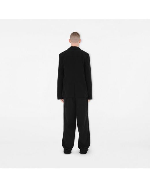 Burberry Black Cotton Blend Tailored Jacket for men