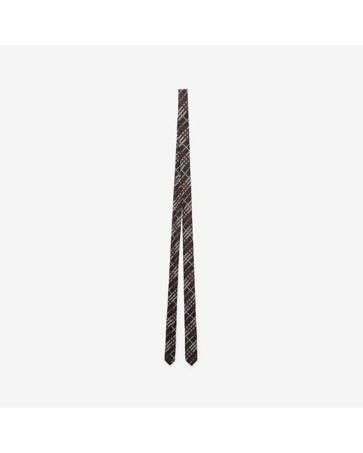 Burberry Multicolor Skinny Check Silk Tie for men
