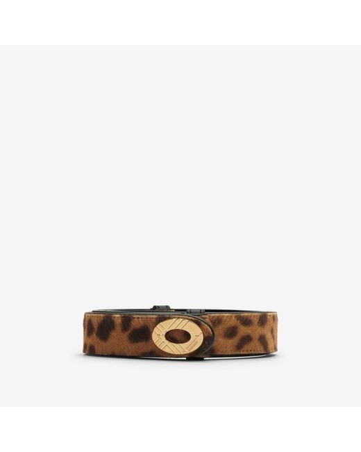 Burberry Brown Leopard Print Cotswolds Belt
