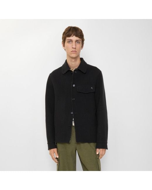 Burberry Wool Overshirt in Black für Herren