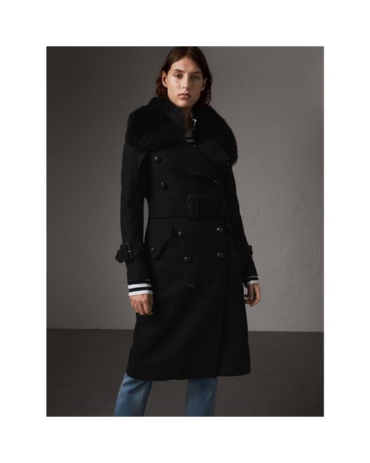 burberry coat fur