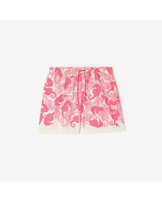 Burberry Pink Seahorses Swim Shorts for men