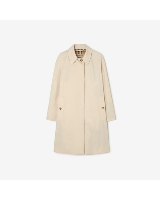 Burberry Natural Mid-Length Tropical Gabardine Camden Car Coat