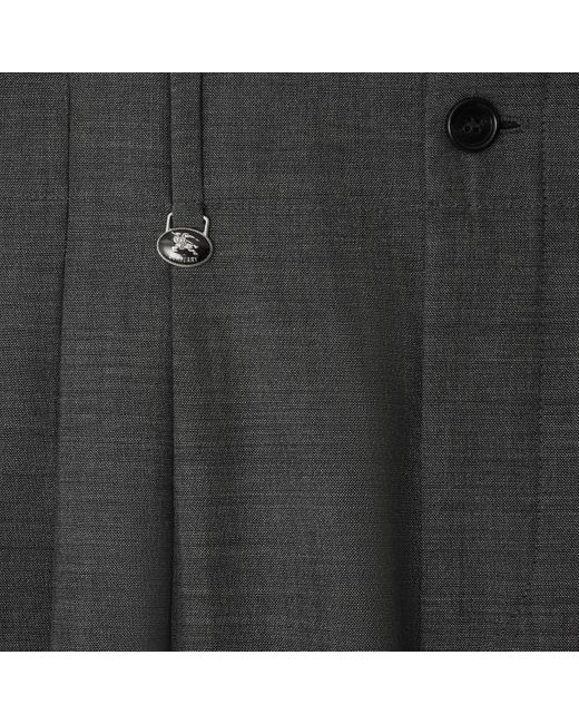 Burberry Wool Tailored Trousers in Gray für Herren