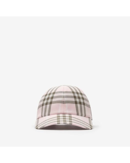 Burberry Multicolor Check Cotton Baseball Cap for men