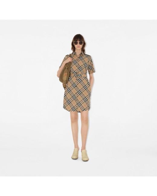 Burberry Natural Check Cotton Shirt Dress