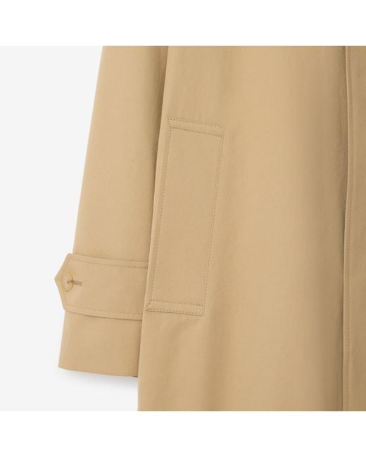 Burberry Long Gabardine Car Coat in Natural für Herren