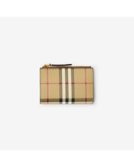 Burberry Natural Small Check Bifold Wallet
