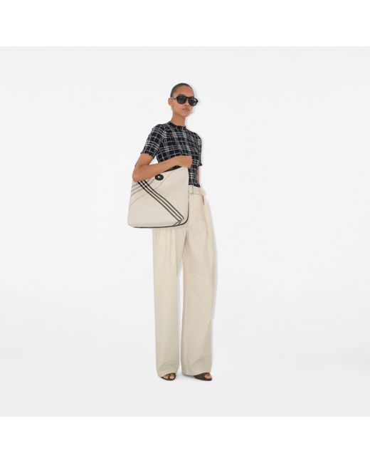 Burberry White Highlands Shoulder Bag