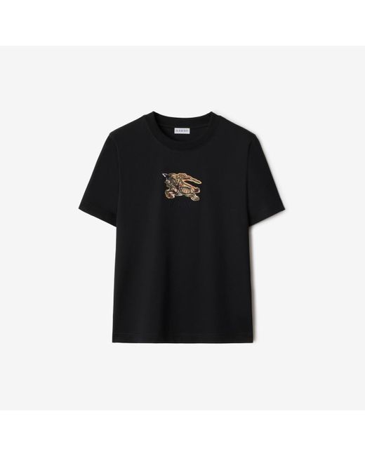 Ekd Check Cotton T-Shirt Burberry en coloris Black