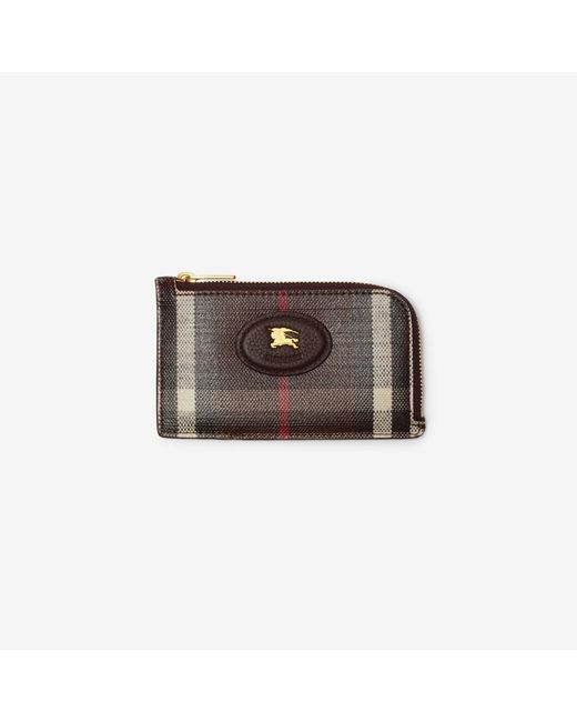 Burberry Brown Highlands Zip Card Case