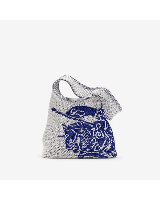Burberry Blue Small Ekd Crochet Bag