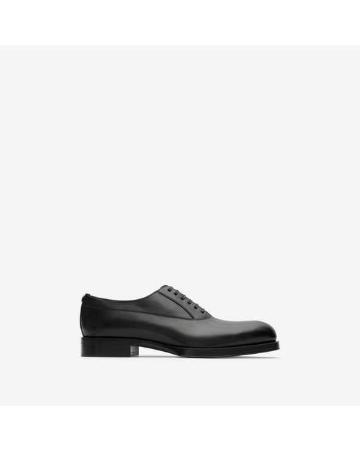 Burberry Black Leather Windermere Oxford Shoes for men